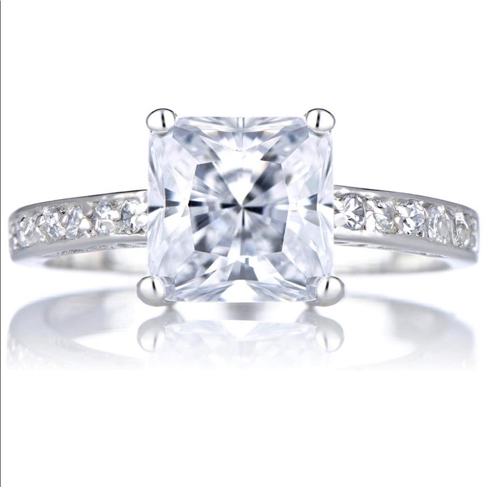 Trista's Promise Ring - Clear Princess Cut CZ